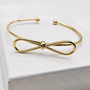 Gold Plated Infinity Bangle