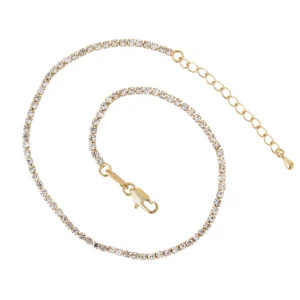 Gold Tennis Stone Anklet