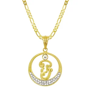 Plated Gold Tamil Aum Pendant with Chain