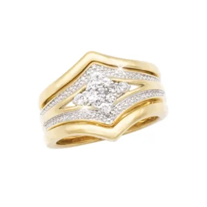 Gold plated Trip Set Ring