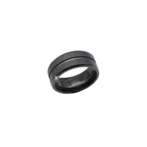 Men's Black Band with Line