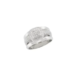 Ladies Silver Plated Trip Set Ring