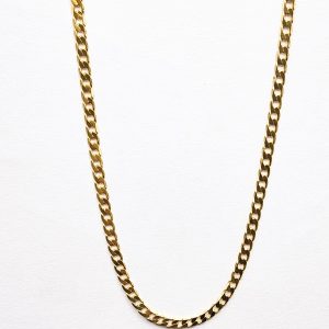 Thin Gold Block Neck Chain
