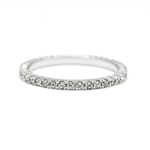 Ladies Silver Plated Band with Stones