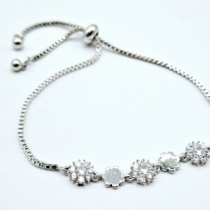 Silver Plated  Stone Bracelet