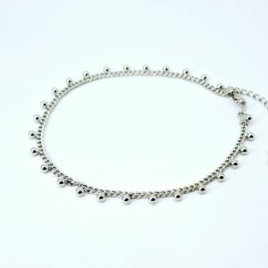 Plated Silver Droplet Anklet